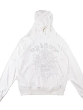 Sp5der Hoodie OG Rhinestone Mens White HD014